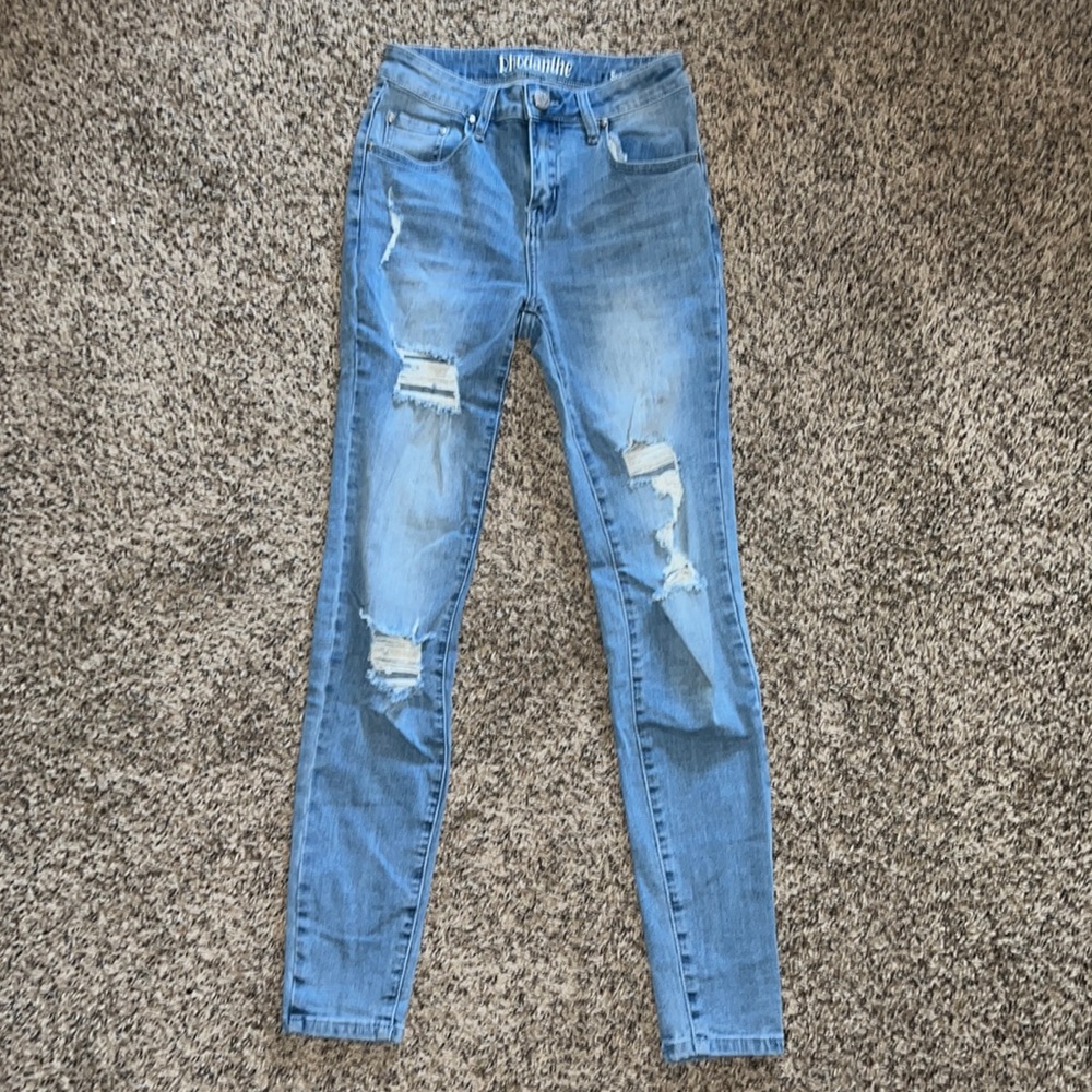 Rhodanthe size 2 light wash super skinny jeans